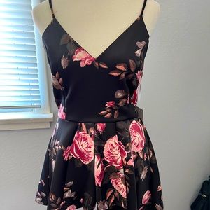 NWT Floral Spaghetti strap shorts romper